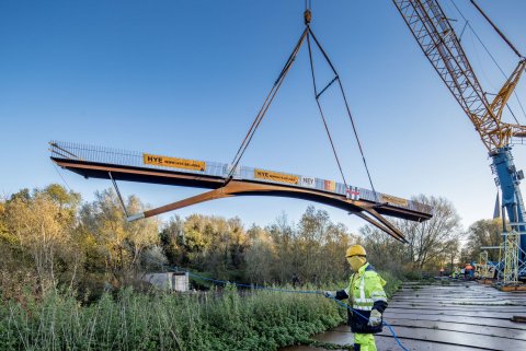 Fiets- en wandelbrug verbindt abdij van Hemiksem met Schelle 